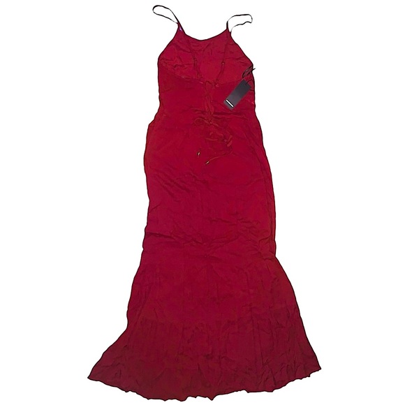 NWT Forever 21 Mermaid Dress Floor Length Flowy Summer Gown Size Small - Picture 10 of 10